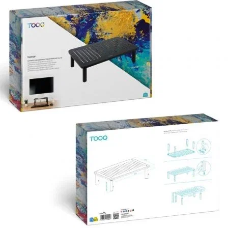 TooQ TQMR081 Soporte Elevador Multiusos para Monitor/Portátil Negro hasta 20kg TooQ TQMR081 Soporte Elevador Multiusos para Monitor/Portátil Negro hasta 20kg